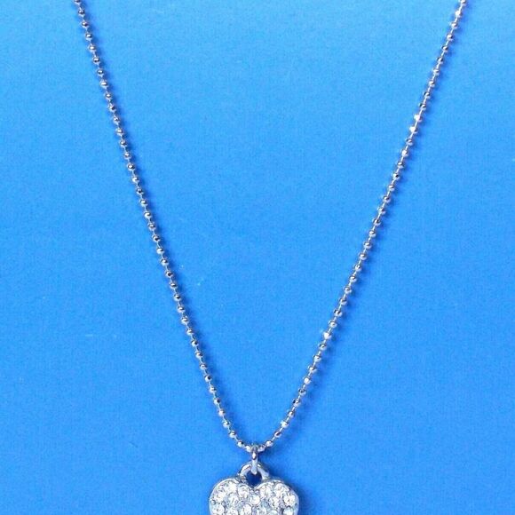 Lia Sophia "LITTLE BIT HEART" Necklace, 16-19", Cut Crystals, NWOT - Picture 3 of 4